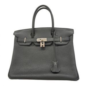 Hermès Birkin 30 Togo Handbag Black Silver Hardware H Stamp Pre-owned Women's